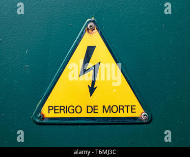 Panneau d'avertissement de danger Banque D'Images