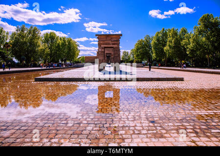 Temple de Debod. Temple égyptien offert par Egipt en Espagne en 1968. Madrid, Espagne. Photo prise - 26 avril 2019. Banque D'Images