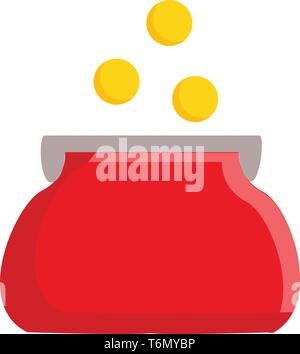 Sac à main rouge sur fond blanc vector illustration Illustration de Vecteur