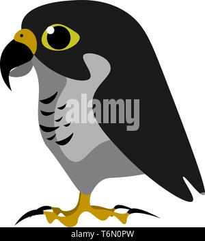 Un big fat falcon avec long bec et ongles pointus vector dessin en couleur ou de l'illustration Illustration de Vecteur