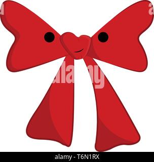 D'un clipart noeud papillon rouge avec un point d'exclamation blanc est prêt à être attaché autour du col de la chemise d'une personne de couleur ou de dessin vectoriel illustratio Illustration de Vecteur