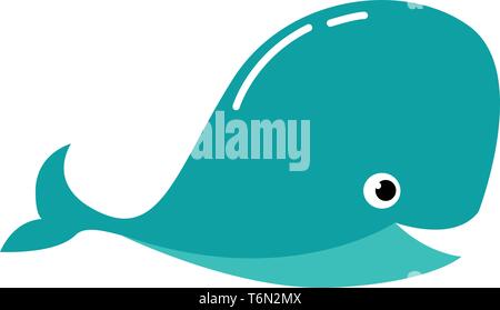 D'un clipart baleines bleues avec un corps et une queue en forme de bouche grande ouverte tandis que la natation vector dessin en couleur ou d'illustratio Illustration de Vecteur