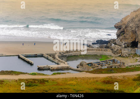 Sutro Baths ont été un grand public privé, piscine d'eau complexe dans la région de Lands End Banque D'Images