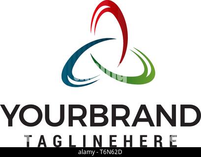 Logo Triangle business abstract vector design logo design concept vector Illustration de Vecteur