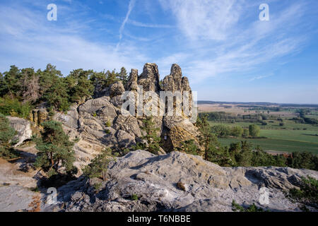 Formation rocheuse Teufelsmauer, Harz, Allemagne Banque D'Images