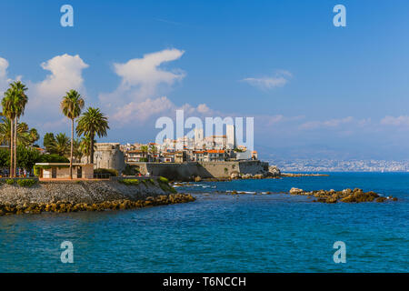 Seascape d'Antibes en Provence France Banque D'Images