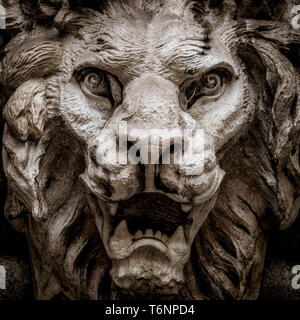 Lion-Shaped la tête du démon Banque D'Images