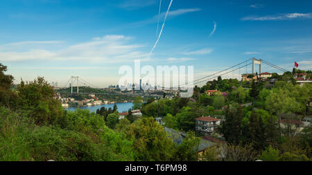 Pont Fatih Sultan Mehmet, Istanbul Banque D'Images