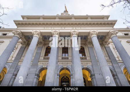 Bolsa de Madrid - Bourse de Madrid sur la Plaza de la Lealtad à Madrid, Espagne Banque D'Images