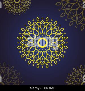 Mandala fleur islamique avec la couleur jaune et gradient background. pouvez utiliser pour la page de coloriage mandala avec style. L'Islam, Arabe, Indienne, marocaine Illustration de Vecteur