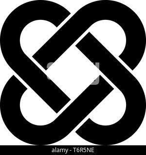 Celtic knot icon noir vector illustration couleur style plat simple image Illustration de Vecteur