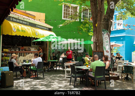 Cafe, Willemstad, Curaçao Banque D'Images