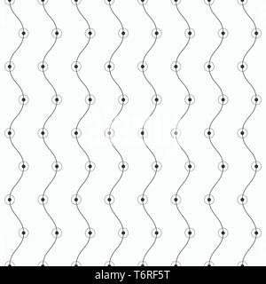 Motif Transparent monochrome de vecteur. Arrière-plan géométrique avec des lignes verticales. Points liés à des lignes. Cercles sur les coins de formes. Illustration de Vecteur