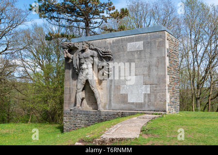 Statue d'un nazi relayeur à Vogelsang College, Eifel, Allemagne Banque D'Images