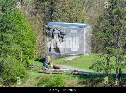 Statue d'un nazi relayeur à Vogelsang College, Eifel, Allemagne Banque D'Images