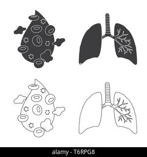 ,Sang,poumon trachée,plasma,cell,capot,pulmonaire artère,don,respiratoire maladie,,,moteur,body,pression,infection,génétique,trachée,,biologie,scientifique,recherche,laboratoire,Anatomie interne d'organes,médical,des,santé,,set,icône,,illustration,collection,isolé,design,graphisme,élément,signe, vecteurs vecteur , Illustration de Vecteur