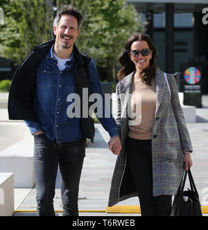 Andrea McLean et Nick Feeney hors studios ITV Avec : Andrea McLean, Nick Feeney Où : London, Royaume-Uni Quand : 01 Avr 2019 Crédit : Rocky/WENN.com Banque D'Images