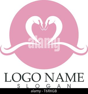 Swan logoand icônes symboles modèle vectoriel Illustration de Vecteur