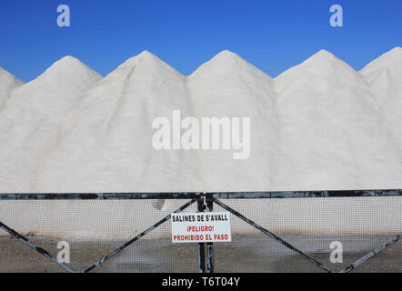 Salt Works à Salinas de s'avall, Colonia Sant Jordi, Majorque Banque D'Images