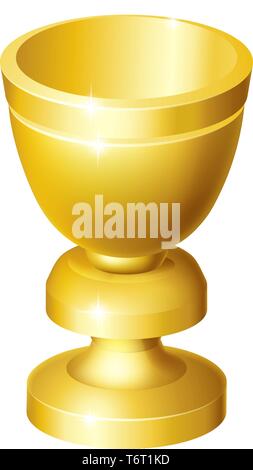 Calice d'or de la coupe du saint Graal Goblet Illustration de Vecteur