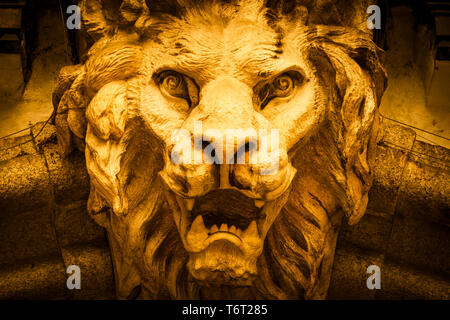 Lion-Shaped la tête du démon Banque D'Images