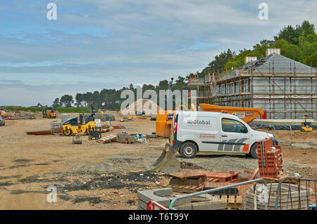 TORNAGRAIN INVERNESS ECOSSE PRÉVU HAMEAU OU VILLAGE CHANTIER ET DE NOUVELLES MAISONS EN CONSTRUCTION Banque D'Images