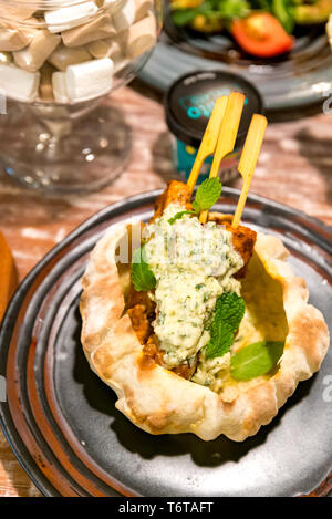 Brochettes de poulet Banque D'Images