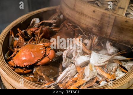 Crabe à la vapeur Banque D'Images