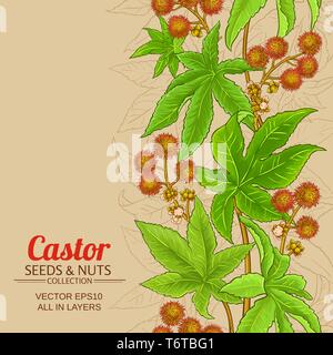 Vecteur de ricin motif sur fond couleur Illustration de Vecteur