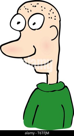 Visage de la bande dessinée. Illustration dessinée à la main. Illustration de Vecteur