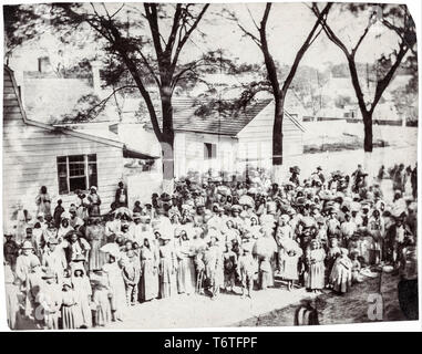 Esclaves sur J. J. Smith's Plantation, Caroline du Sud, l'Amérique, Photo de Timothy H. O'Sullivan, 1862 Collection privée Banque D'Images