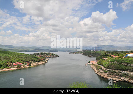 Vue du Castillo de San Pedro de la Roca del Morro, Santiago de Cuba Banque D'Images