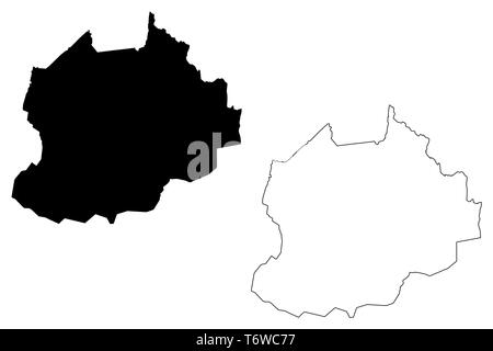 Région du Nord-Ouest (régions du Cameroun, République du Cameroun) map vector illustration, scribble sketch carte Région du Nord-Ouest Illustration de Vecteur