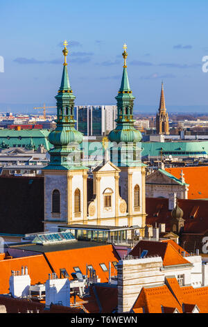 Vue depuis la cathédrale Saint Stephan à Vienne Autriche Banque D'Images