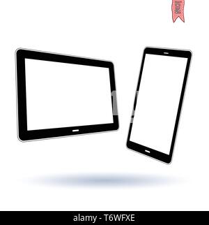 Ordinateur PC tablette et smart phone , Illustration vectorielle. Illustration de Vecteur