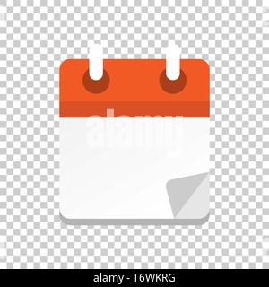 Dans l'icône de l'organisateur calendrier style transparent. Nomination d'illustration vectorielle de l'événement isolé sur fond. Mois concept d'entreprise. Illustration de Vecteur