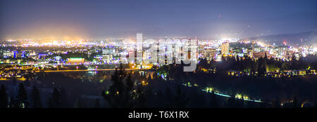 Vue panoramique sur le centre-ville de Spokane Washington City Skyline Banque D'Images