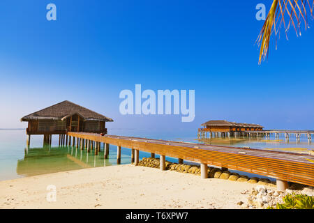 Saloon sur Spa Maldives island Banque D'Images