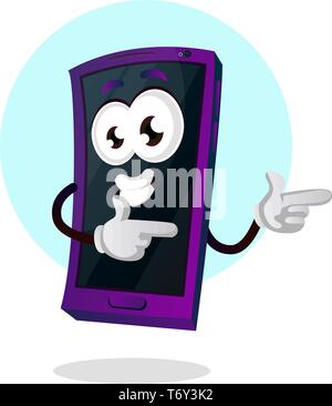 Emoji Mobile Thumbs up dancing illustration vecteur sur fond blanc Illustration de Vecteur