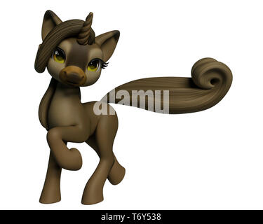 Cette jolie licorne dessin pour sûr, mettre un peu de fun dans vos creations Banque D'Images