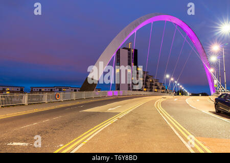 Pont Arc Clyde Glasgow Banque D'Images