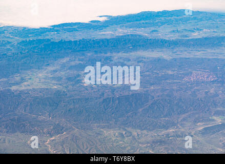 Vue aérienne de la Californie à San Andreas Banque D'Images