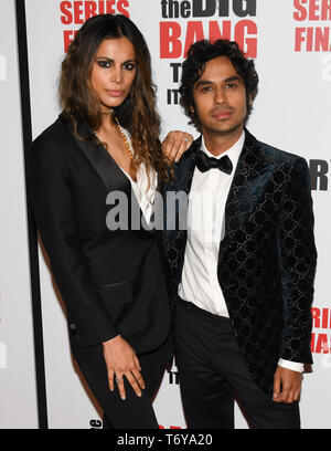 Le 1 mai 2019 - KAYYAR KUNAI et NEHA KAPUR assiste à la Big Bang Theoryâ. à la partie finale de la série The Langham Huntington. (Crédit Image : © ZUMA/Bennight Billy sur le fil) Banque D'Images