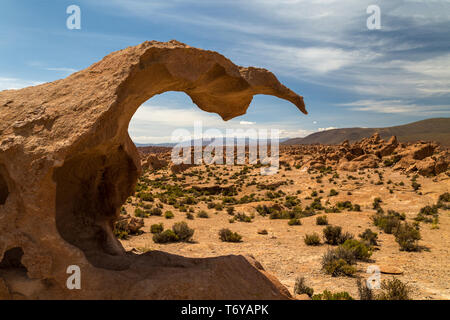 Formations de roche volcanique dans l'Altiplano, Bolivie Banque D'Images