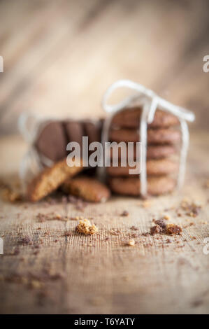 Divers sablés, biscuits d'avoine, pépites de chocolat biscuit. Banque D'Images