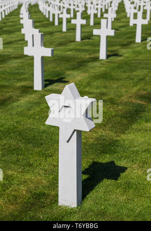 Cimetière Mémorial américain de la Seconde Guerre mondiale au Luxembourg Banque D'Images