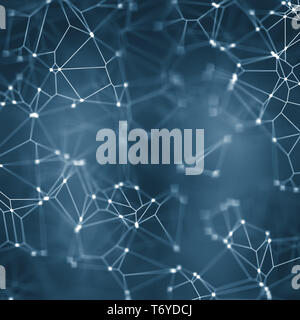 Lumières fond bleu plexus Banque D'Images
