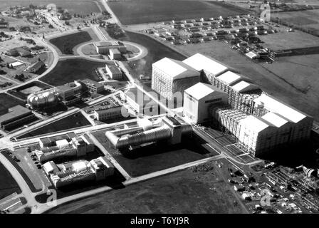 Photographie aérienne du National Advisory Committee for Aeronautics (NACA) Laboratoire aéronautique Ames à Moffett Field, en Californie, le 11 février 1947. Droit avec la permission de la National Aeronautics and Space Administration (NASA). () Banque D'Images