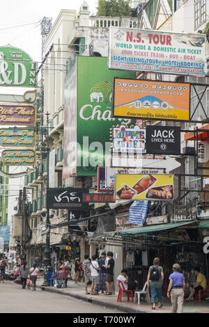 BANGLAMPHU THAÏLANDE BANGKOK Khao San Road Banque D'Images