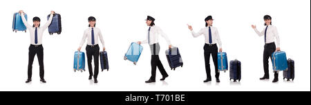 Funny pilot isolated on white Banque D'Images